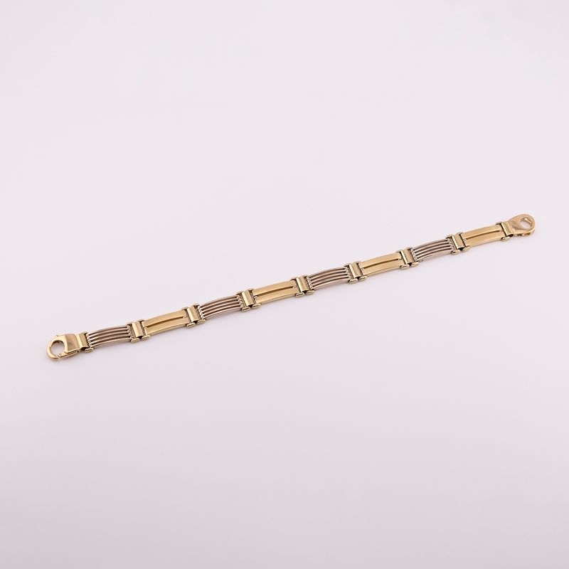 Pulso Placas C/lineas 14k 19.8g 20cm