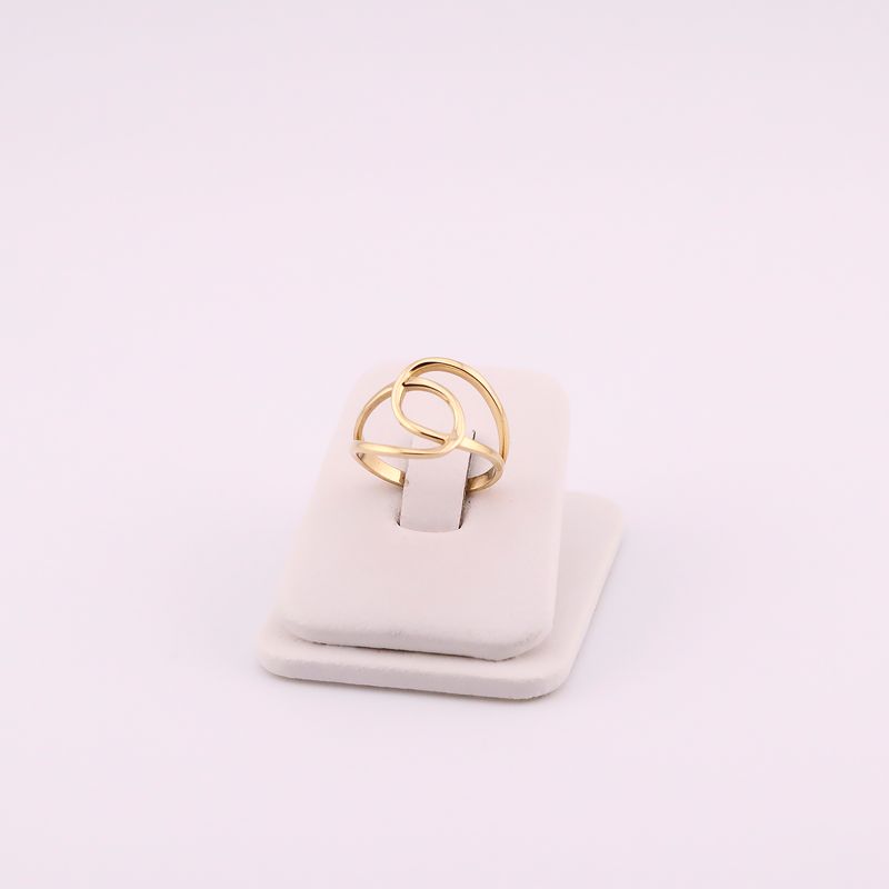 Anillo Ondas Encon. 14k 2.6g #7.5