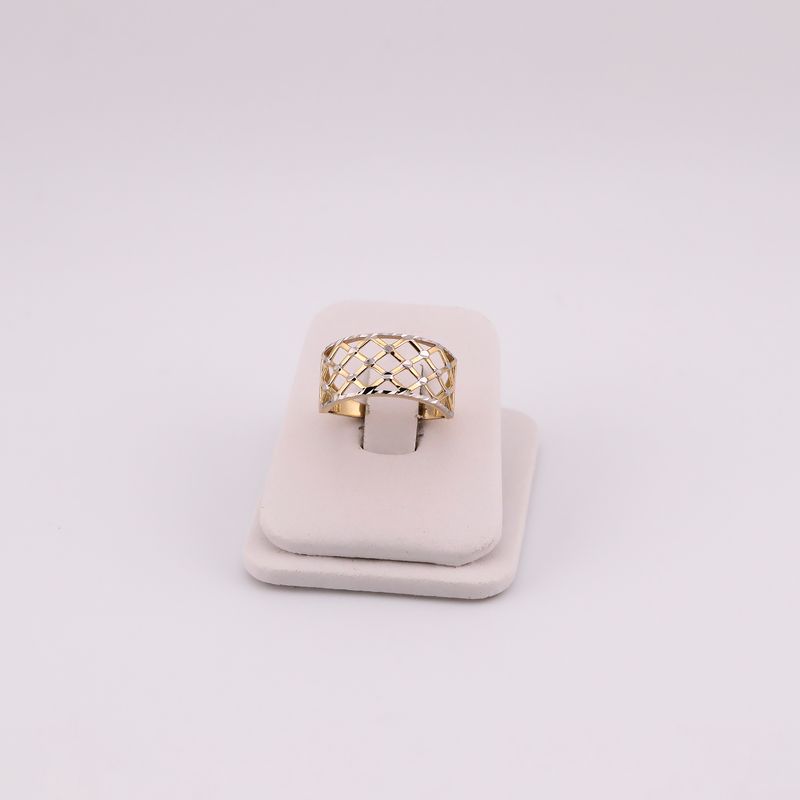 Anillo Rombo  Diamant. 14k 2.3g #7.5