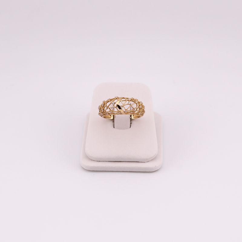 Anillo Bombacho C/p 14k 2.4g #8