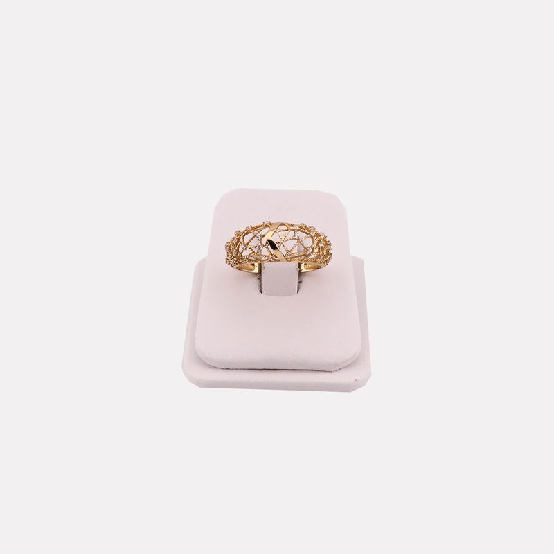 Anillo Bombacho C/p 14k 2.4g #8