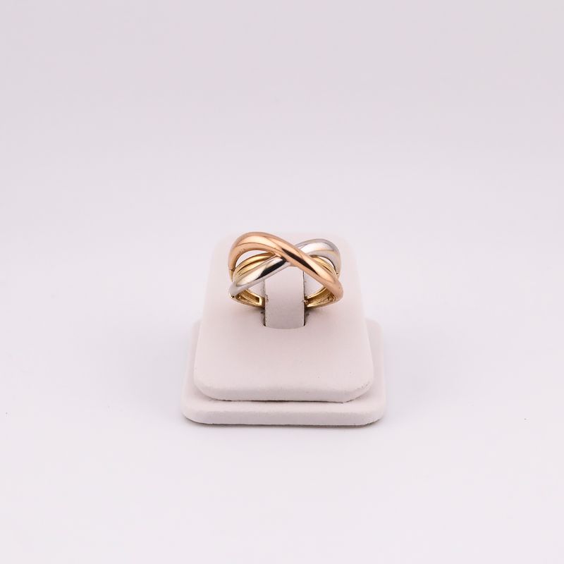 Anillo Liso 3 Colores 14k 5.3g #8.5