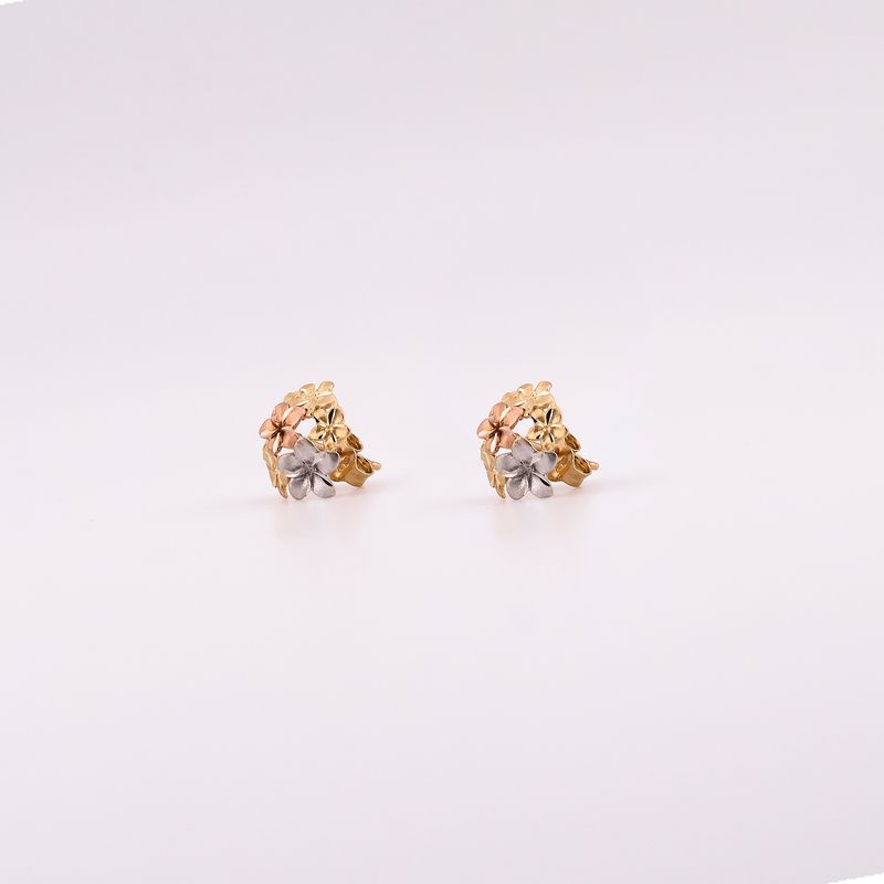 Aretes Flores Tnos 14k 2g