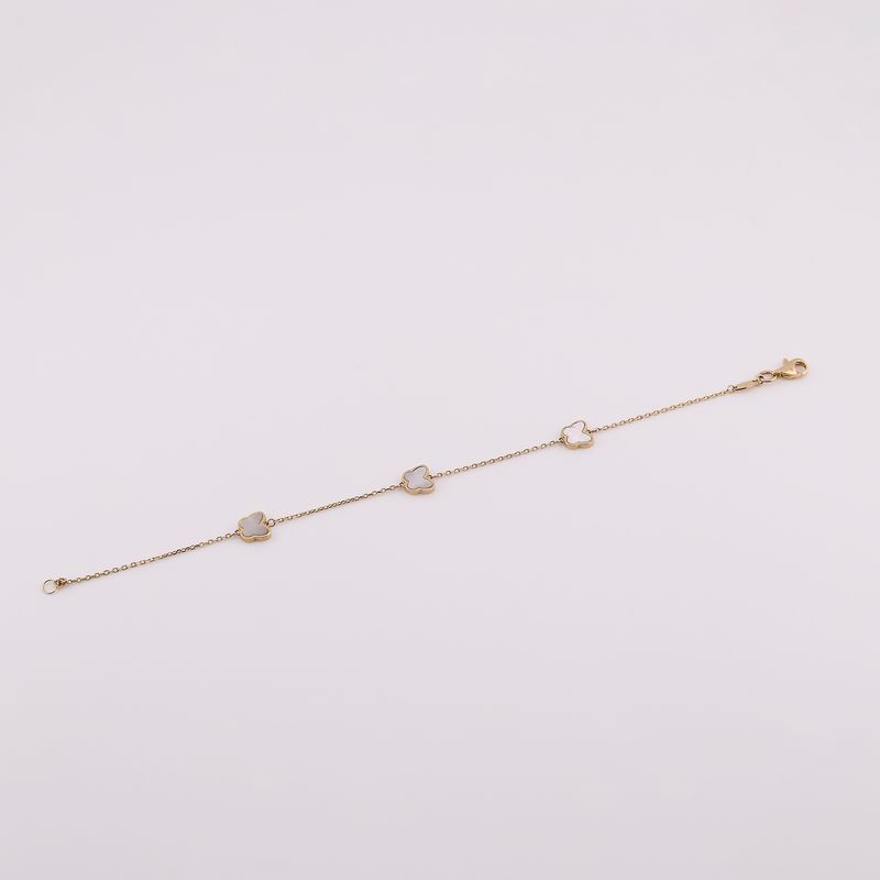 Pulsera Mariposa 14k 2.1g 18cm