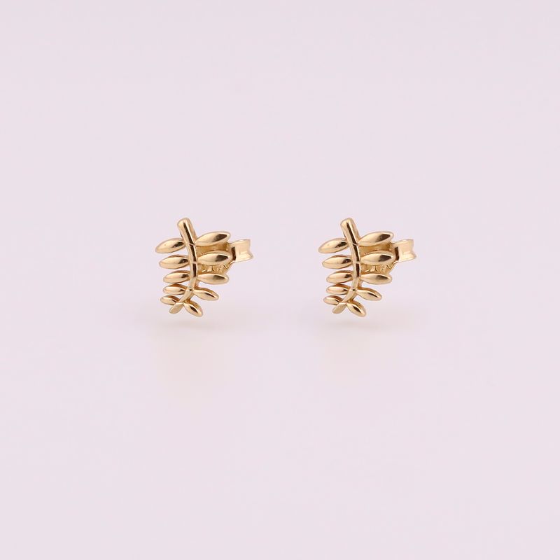 Aretes Hoja 14k 1.1g