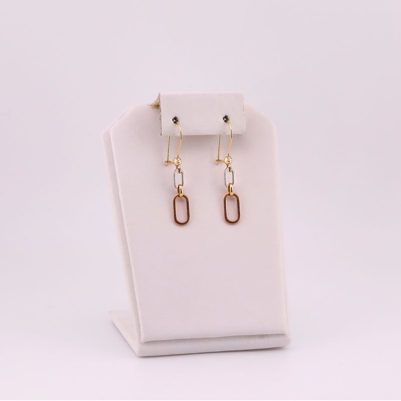 Aretes Ovalos Tonos 14k 2g
