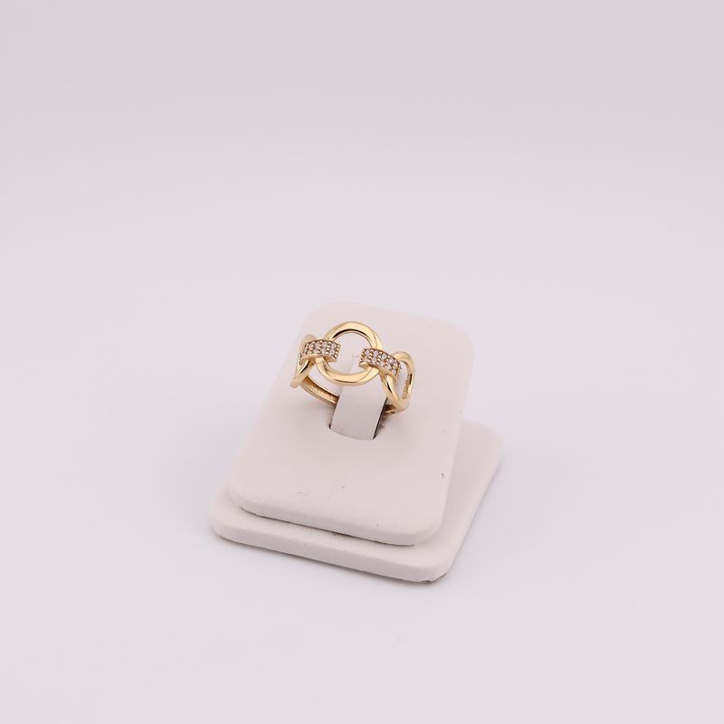 Anillo Circulo Liso C/p 14k 2.2g #7