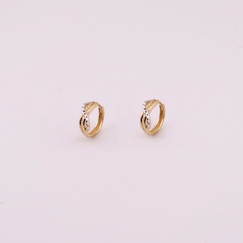 Aretes Huggies Lisos 14k 2.8g