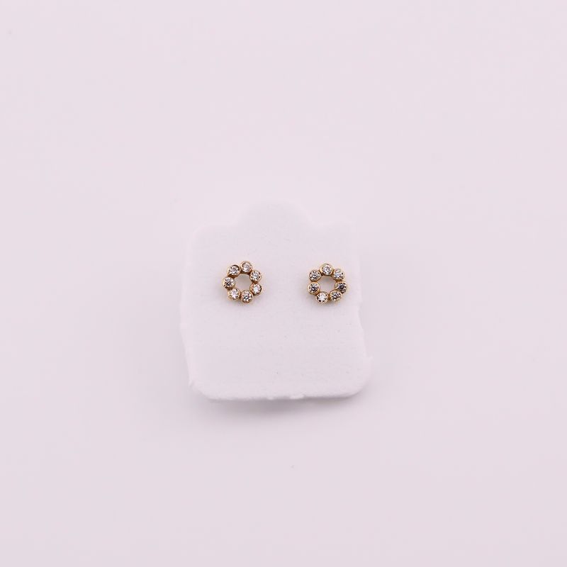 Broqueles Circ. Mini C/bisel 10k 0.3g