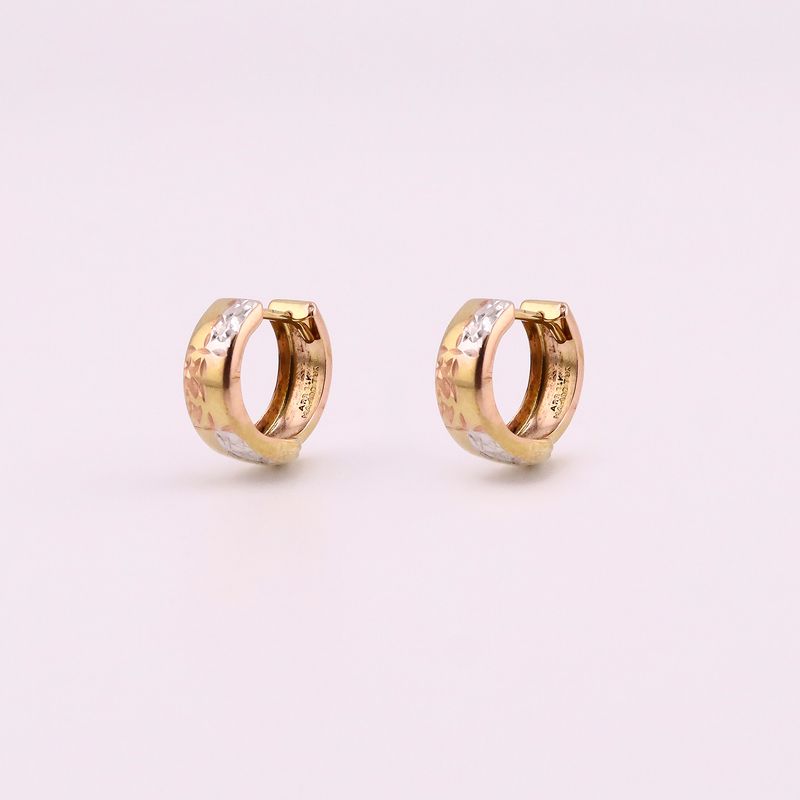 Aretes Trébol Corazones C/p 14k 2.8g