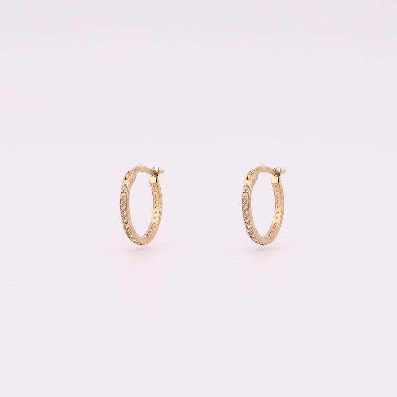 Arracadas Con Piedras 14k 1.5g