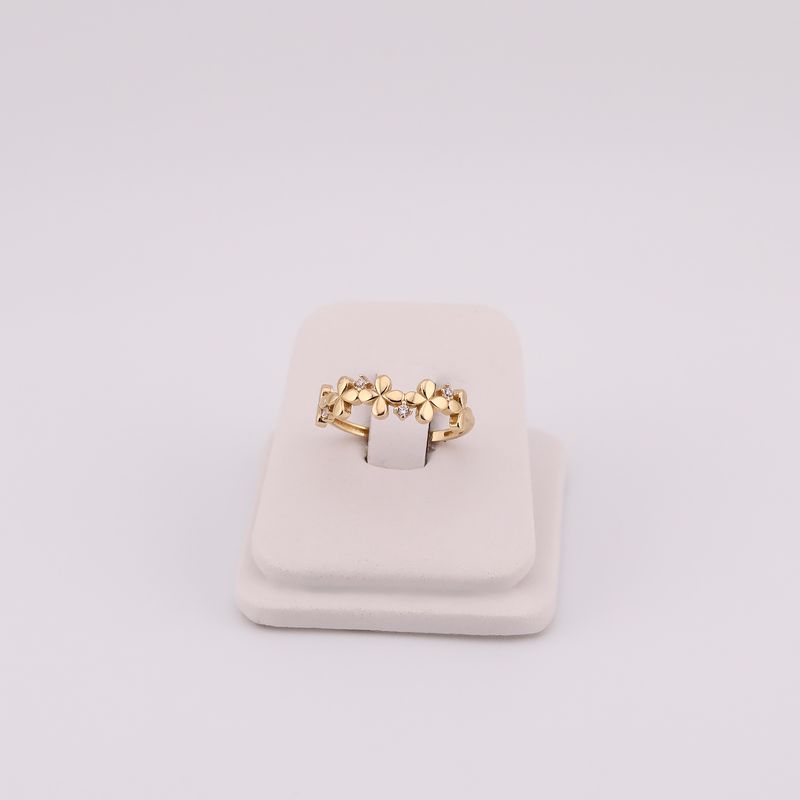 Anillo Flores 14k 1.9g