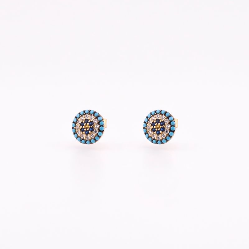 Aretes C/p Azul 14k 1.4g