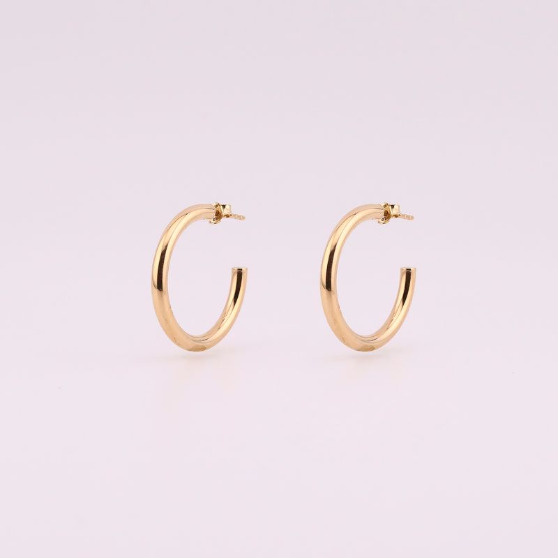 Aretes Media Lisa 14k 2.2g