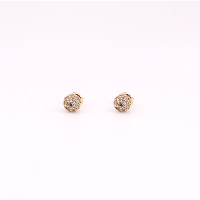 Aretes Bola De Fuego C/p Bca 14k 2.1g