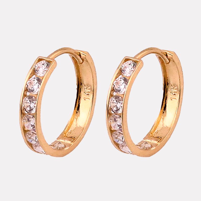 Aretes Huggies C/p Bca 14k 1.1g