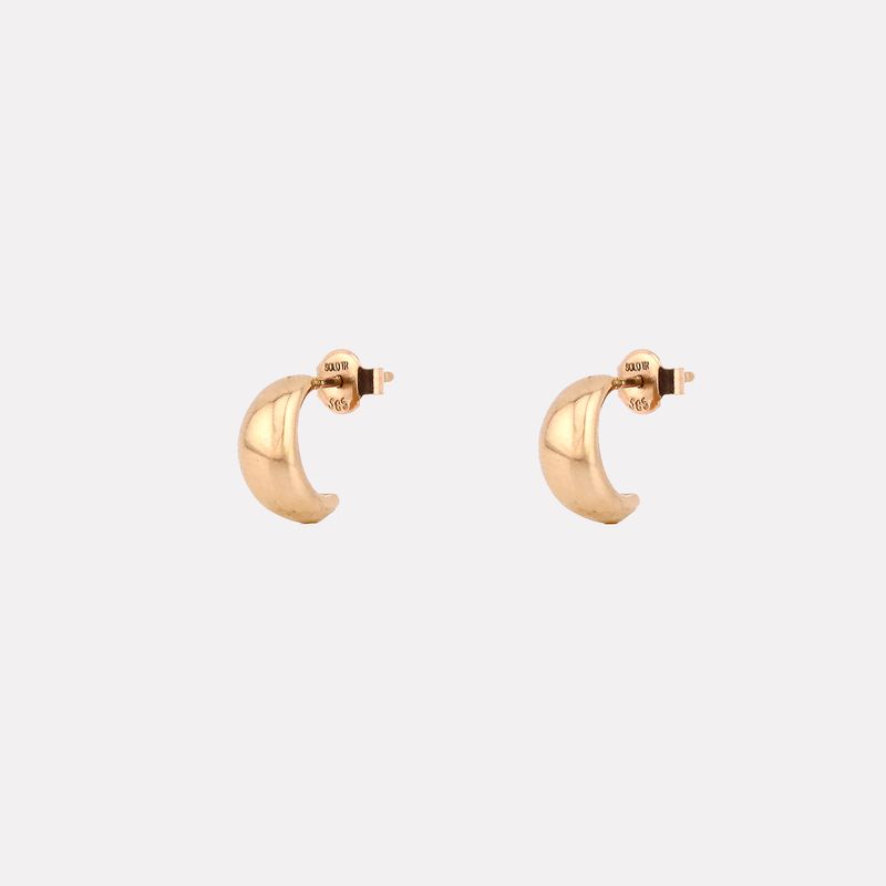 Aretes Media Luna 14k 2.2g