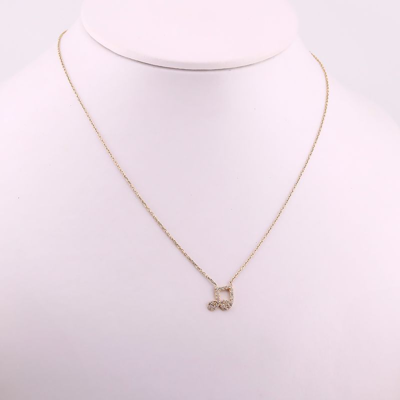 Gargantilla Nota Musical C/p Bca 14k 2.1g