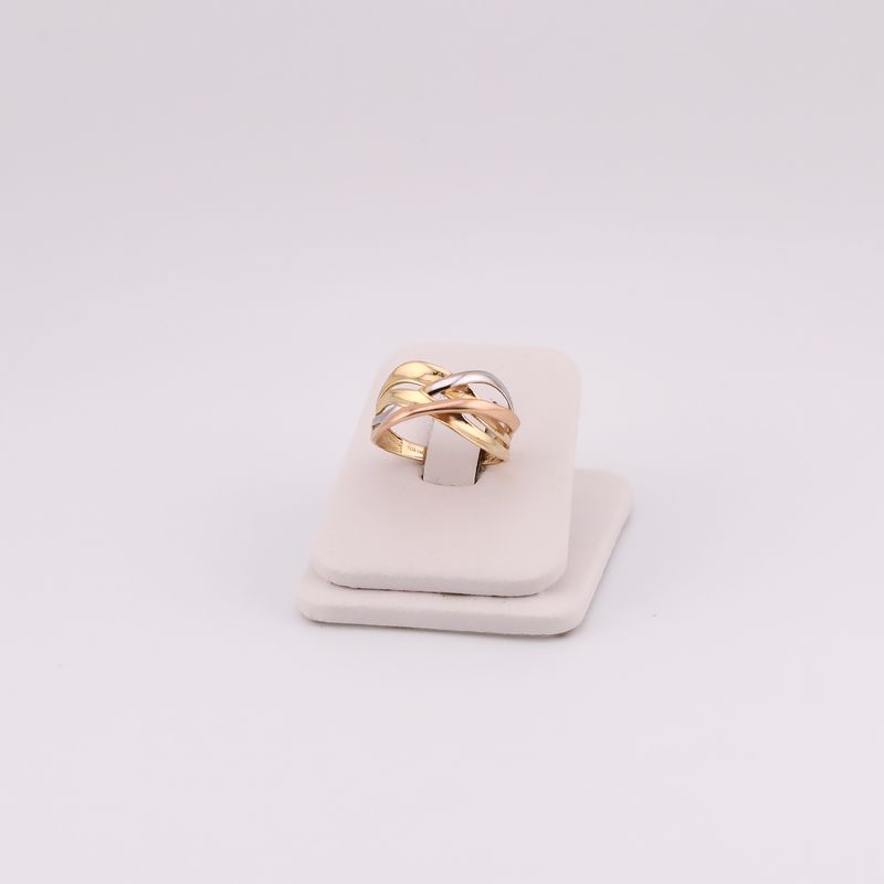 Anillo Olas Tns 14k 2.8g #7.5