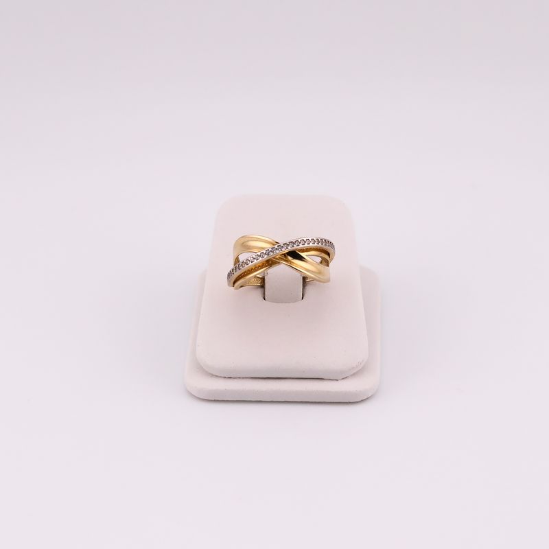 Anillo Cruzado C/p Bca 14k 4.1g #8