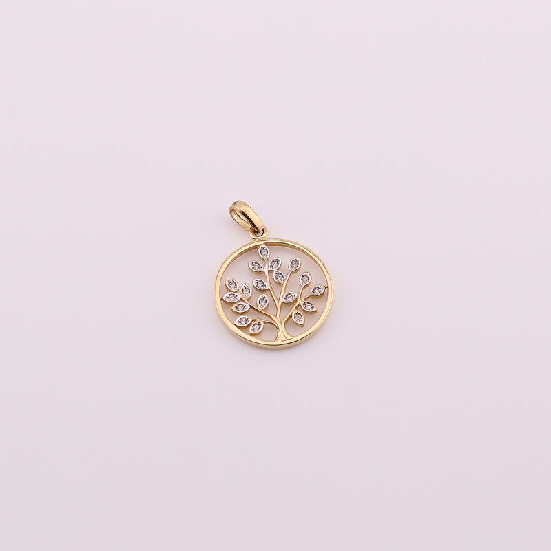 Dije Arbol De La Vida C/p Bca 14k 2.1g