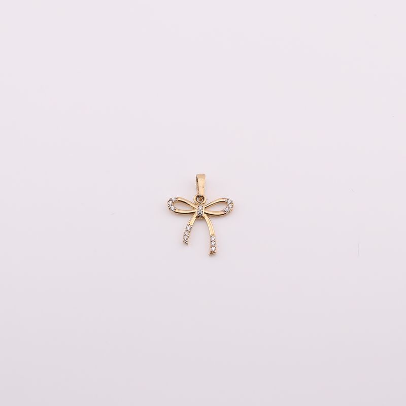 Dije Moño C/p Bca 14k 0.9g