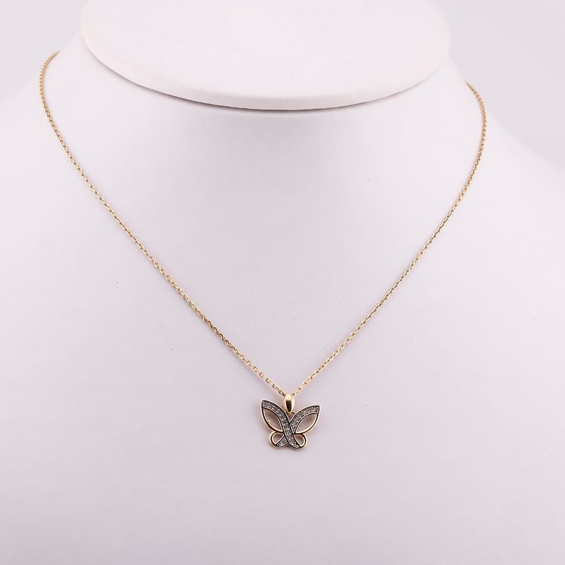Gargantilla Mariposa C/p Bca 14k 2.4g