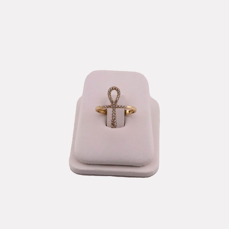 Anillo Moño C/p Bca 14k 1.6g #7