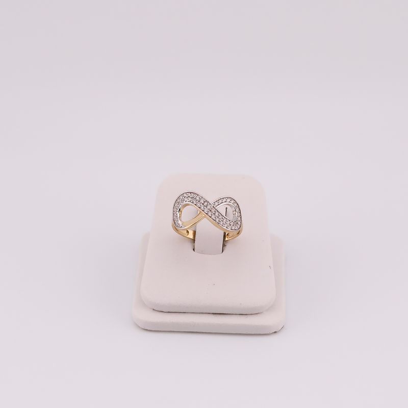 Anillo Infinito C/p Bca 14k 2.2g #7