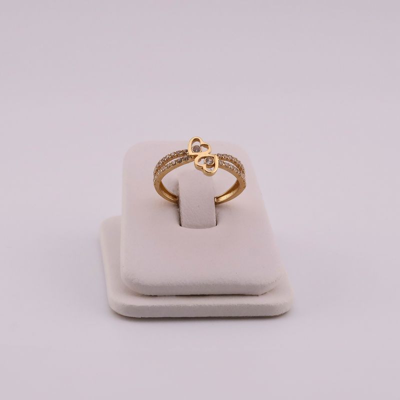 Anillo Dos Crznes C/p Bca 14k 1.7g #7