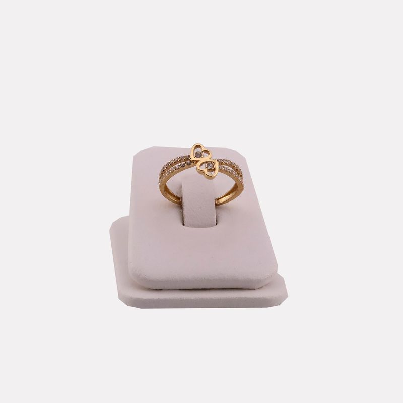 Anillo Dos Crznes C/p Bca 14k 1.7g #7