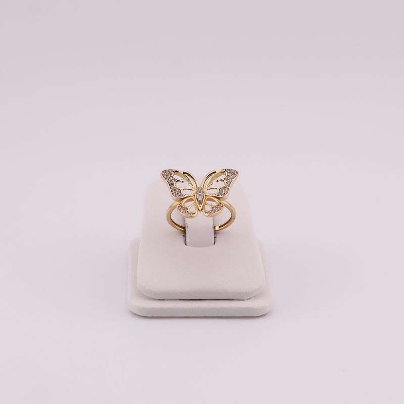 Anillo Mariposa C/p Bca 14k 2.5g #7