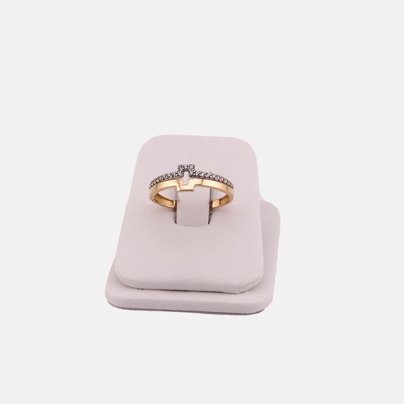 Anillo Doble Linea C/p 14k 1.4g #8