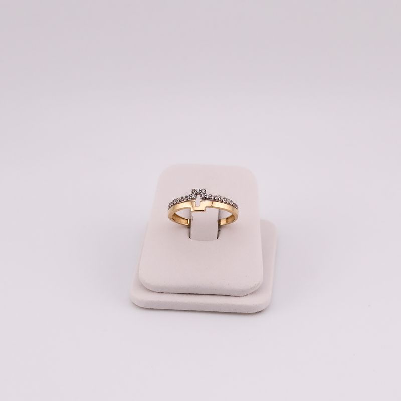 Anillo Doble Linea C/p 14k 1.4g #8