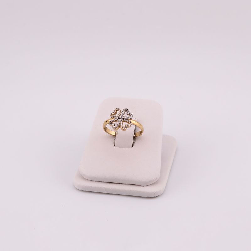 Anillo Trebol Crznes C/p14k 1.9g #6