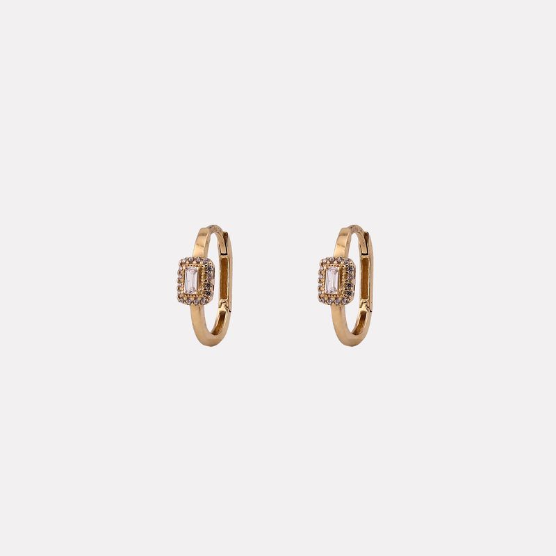 Aretes C/p Baguette Bca 14k 2.7g