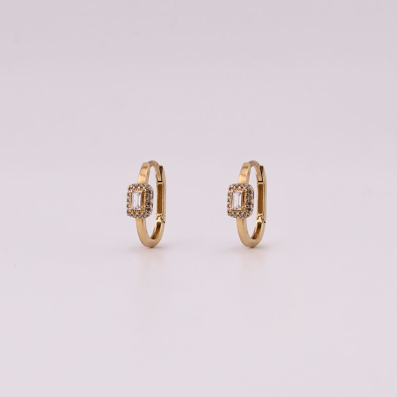 Aretes C/p Baguette Bca 14k 2.7g