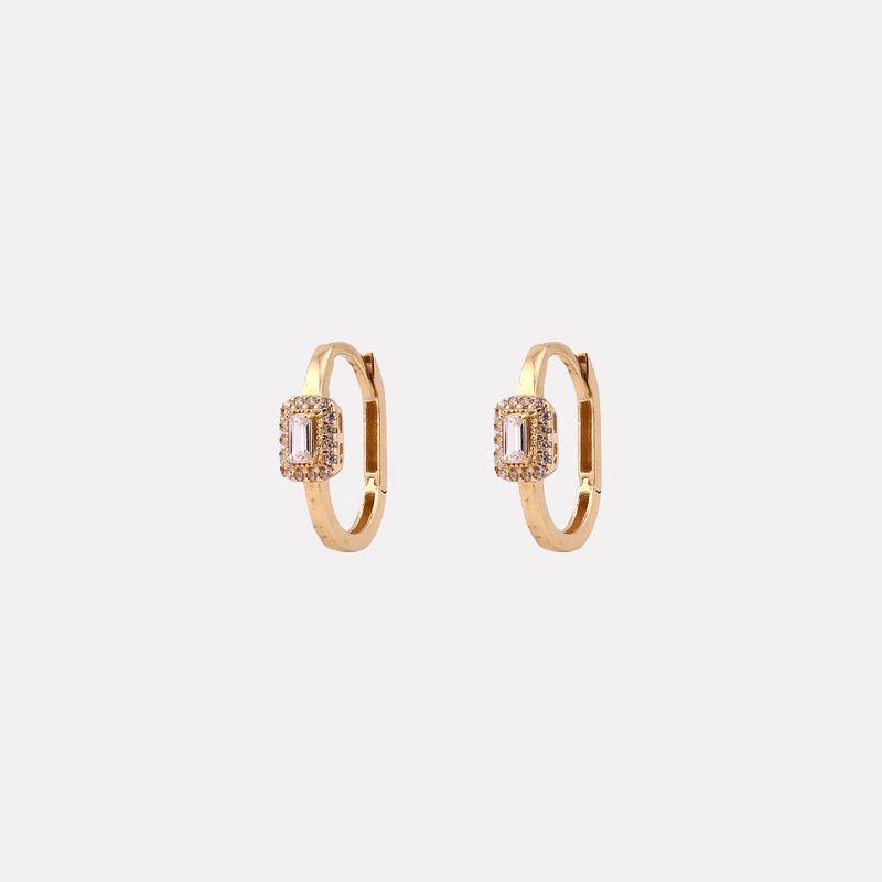 Aretes C/p Baguette Bca 14k 2.7g
