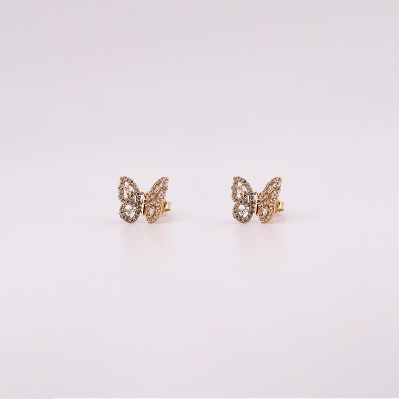 Aretes Mariposa C/p Bcas 14k 2.1g