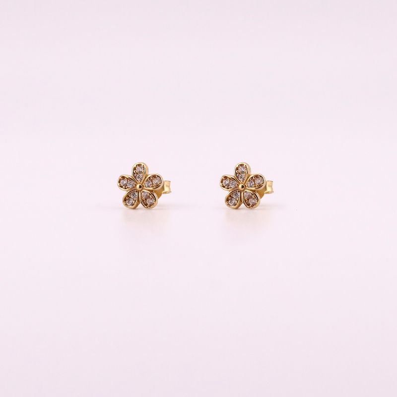 Aretes Margarita C/p Bca 14k 1.7g