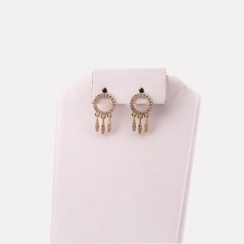 Aretes Plumas Colg. C/p Bca 14k 1.8g