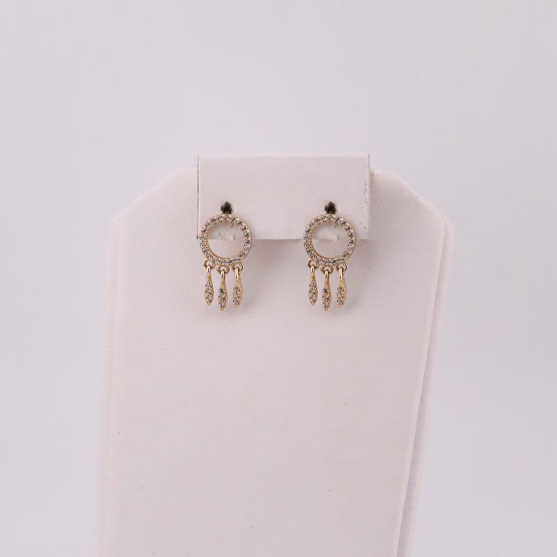 Aretes Plumas Colg. C/p Bca 14k 1.8g