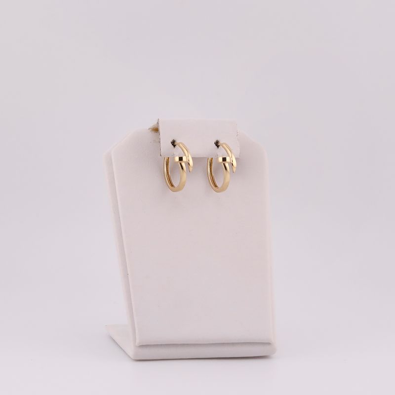 Aretes Huggie Tornillo 14k 3.4g
