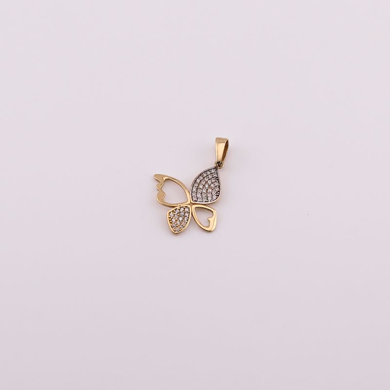 Dije Silueta Y Piedra 14k 1.4g