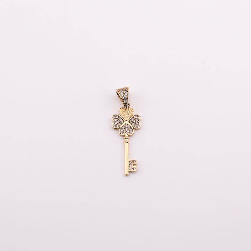 Dije Llave Trebol C/p 14k 1.5g