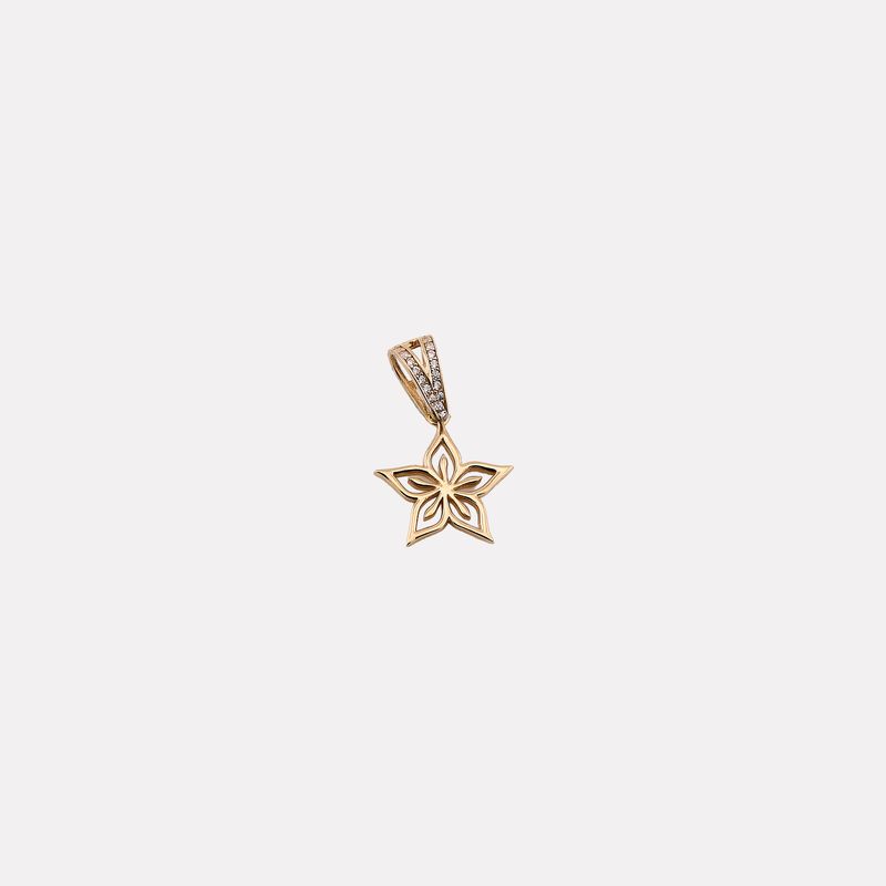Dije Flor Amarilla 14k 1.8g