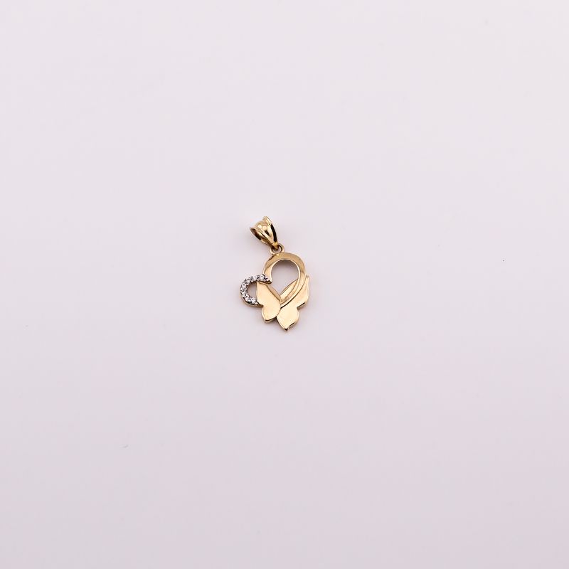Dije Mariposa C/corazon 14k 0.8g