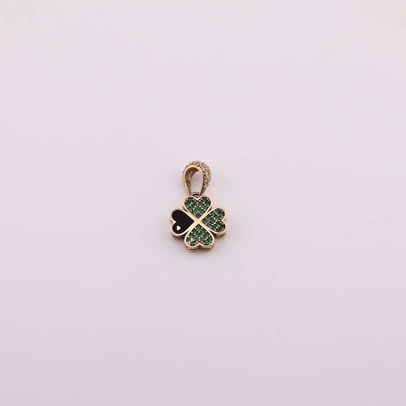 Dije Trebol Crznes C/p Verde 14k 1.9g