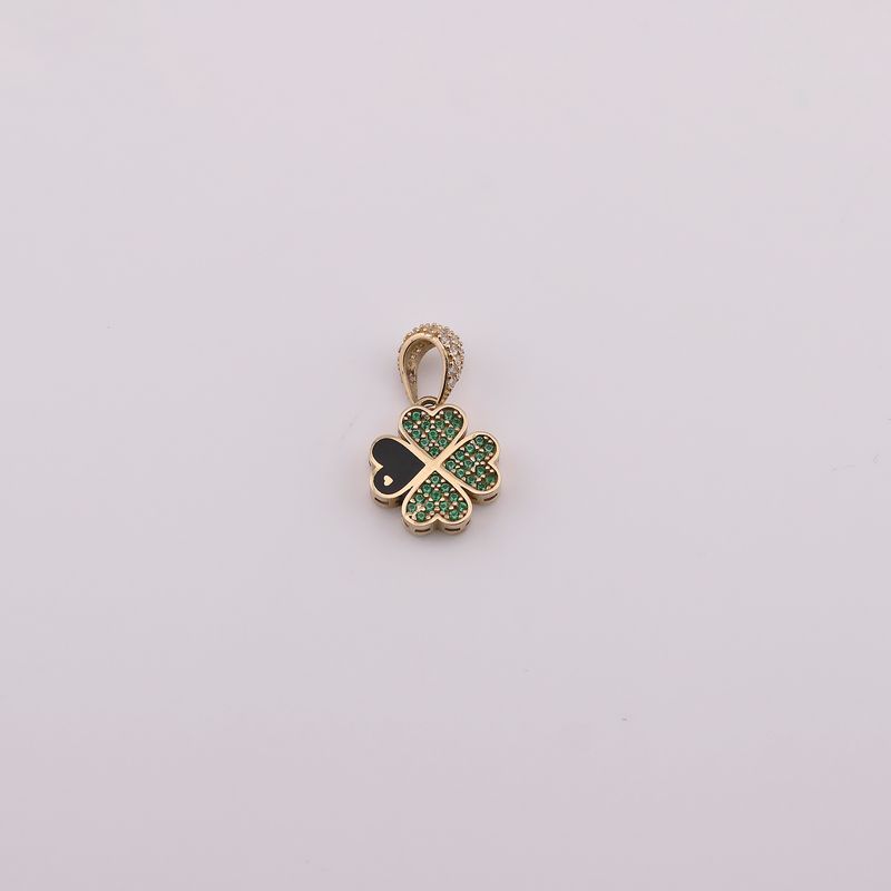 Dije Trebol Crznes C/p Verde 14k 2g