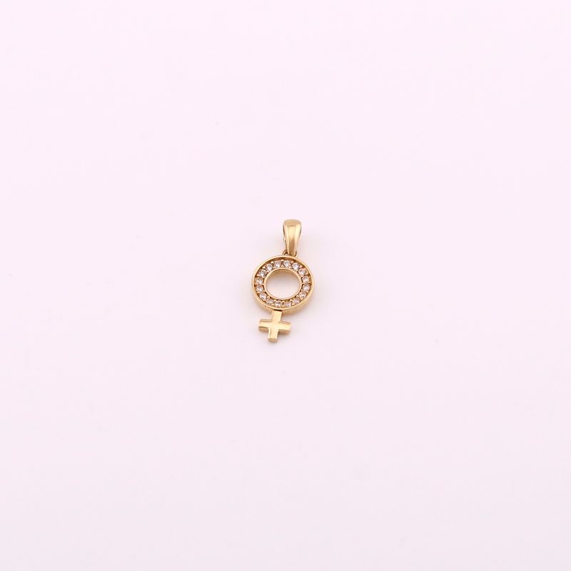 Dije Simbolo Mujer C/p 14k 1.1g